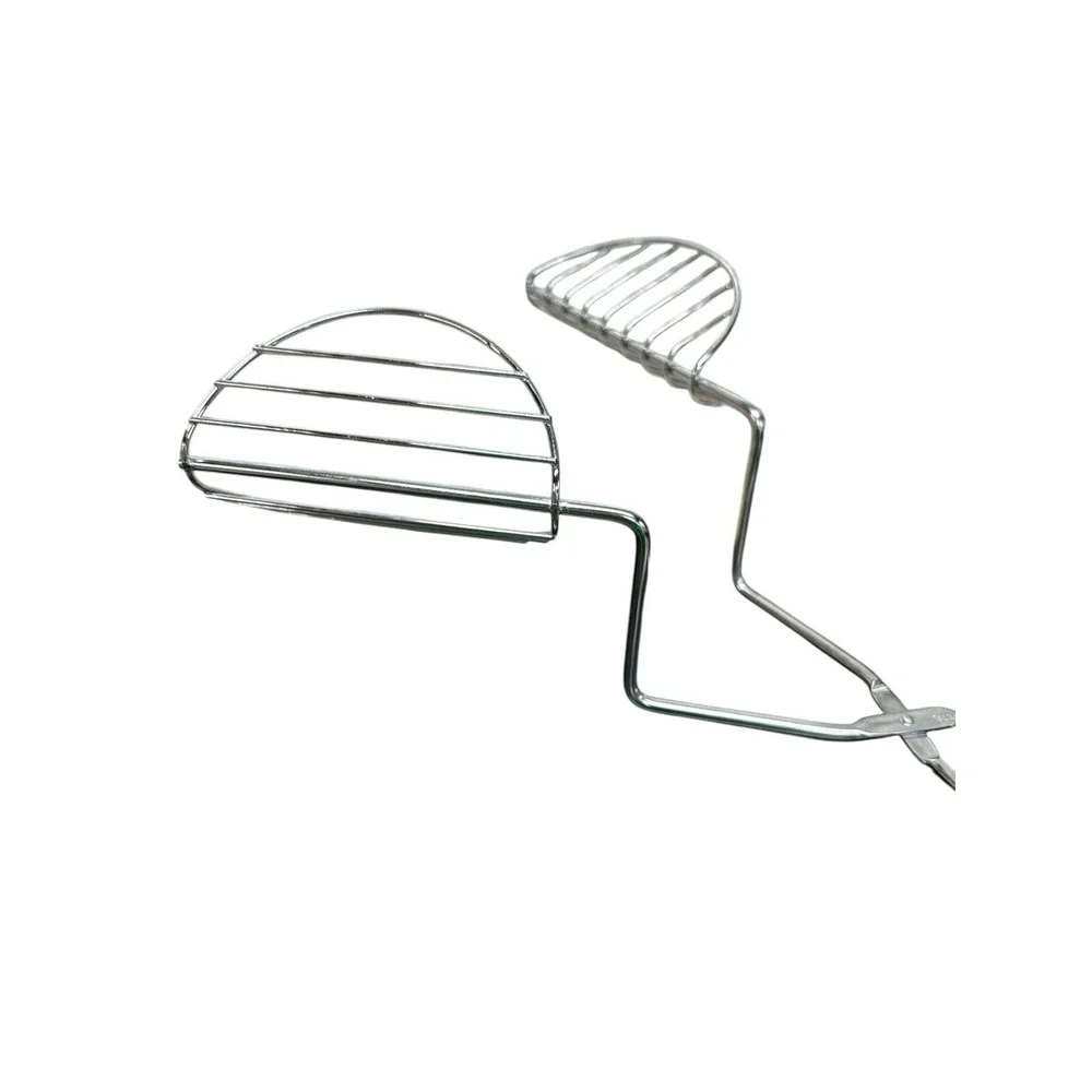Taco Shell Maker Press Tortilla Fryer Tongs Kitchen Plated Steel 13